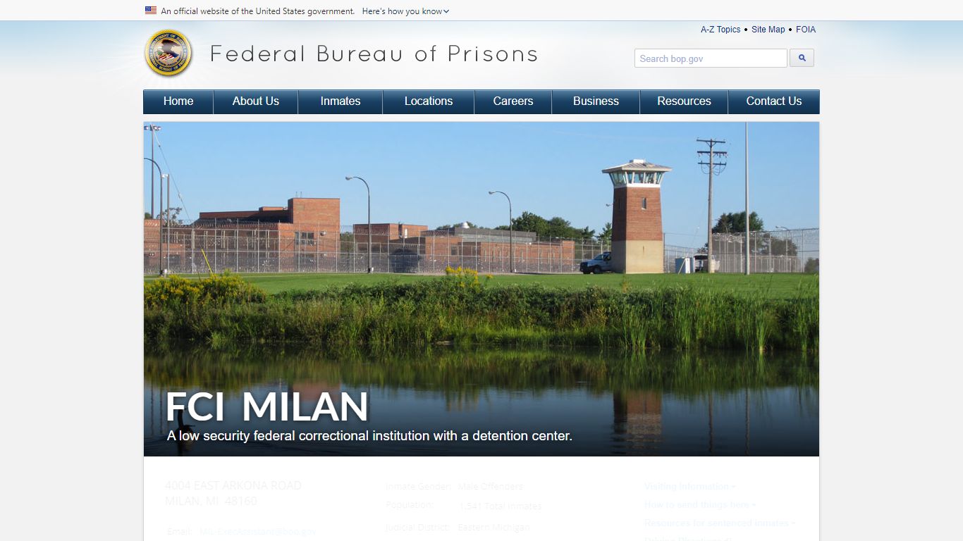 FCI Milan - Federal Bureau of Prisons